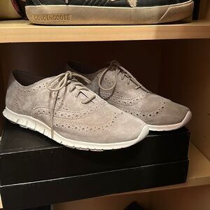 Brand new, grey suede, women’s 7 cole Haan sneakers